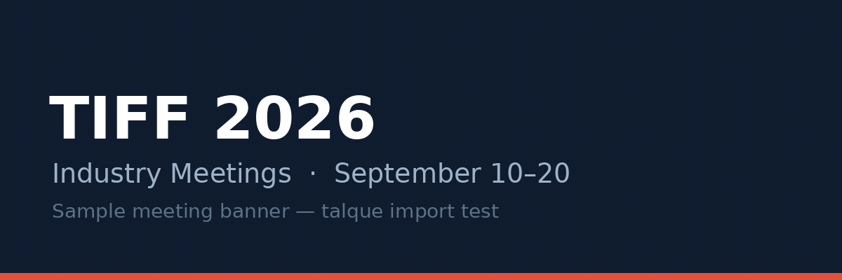TIFF 2026 Industry Meetings banner